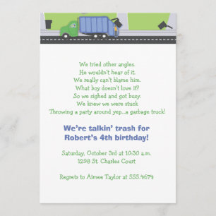Convites Aniversário do Lixo