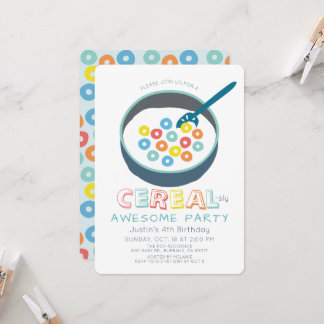 Convites Aniversário do Menino de Cereal Incrível Azul