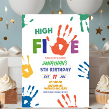 Aniversário do Menino de High Five