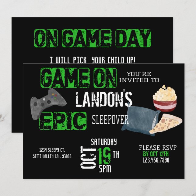 Convites Aniversário do Menino|Jogador|Sonhador|Adolescente (Frente/Verso)