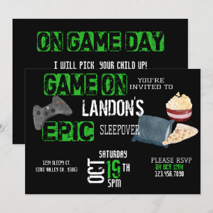 Convites Aniversário do Menino Jogador Sonhador Adolescente