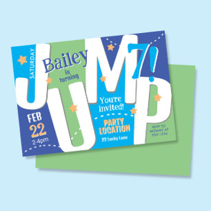 Convites Aniversário do Menino Verde Azul e Bonito do Parti