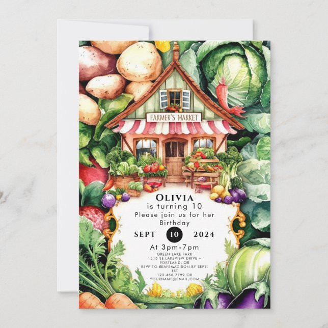 Convites Aniversário do Mercado de Agricultores Cultivados  (Frente)
