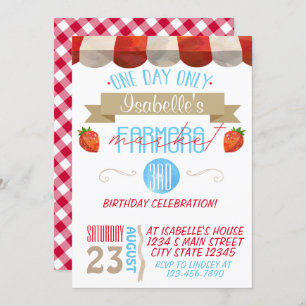 Convites Aniversário do mercado dos fazendeiros