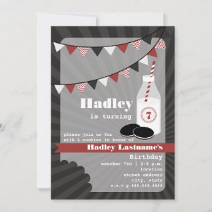 Convites Aniversário do Milk & Cookies - Cookies de Chocol