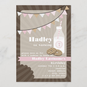 Convites Aniversário do Milk & Cookies - Fudge Strike & Pi