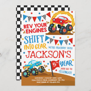 Convites Aniversário do Monster Truck