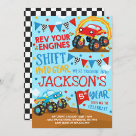 Convites Aniversário do Monster Truck