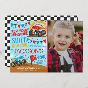 Convites Aniversário do Monster Truck