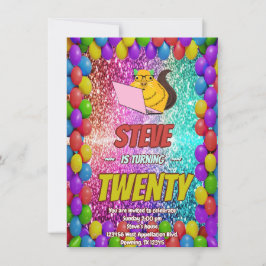 Convites Aniversário do Naughrel Internet Party