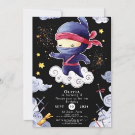 Convites Aniversário do Ninja Personalizado