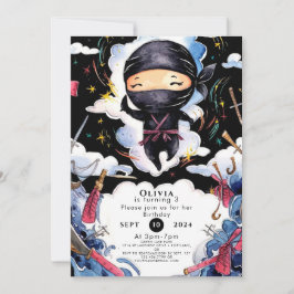 Convites Aniversário do Ninja Personalizado Magnético