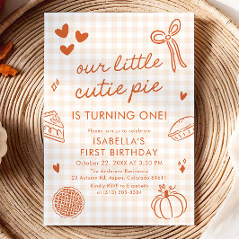 Convites Aniversário do Nosso Pequeno Doce de Outono Desenh