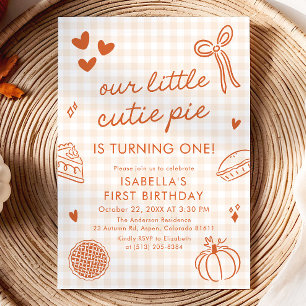 Convites Aniversário do Nosso Pequeno Doce de Outono Desenh