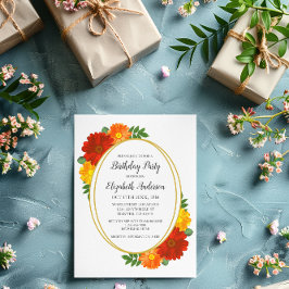 Convites Aniversário do outono de Florais
