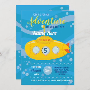 Convites Aniversário do Partido da Nadagem Submarina, Convi