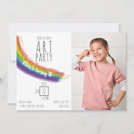 Convites Aniversário do Partido de Arte de Cor
