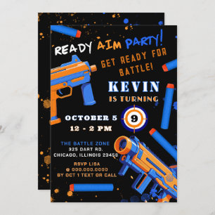 Convites Aniversário do Partido de Batalha do Kids Dart