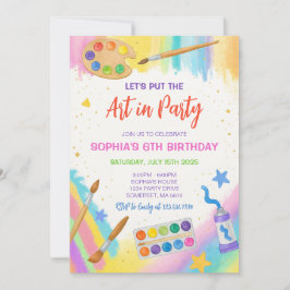 Convites Aniversário do Partido de Pintura do Partido da Ar