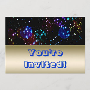 Convites Aniversário do partido do tema do espaço