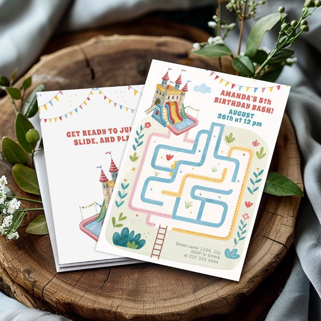 Convites Aniversário do Partido Inflável (Criador carregado)