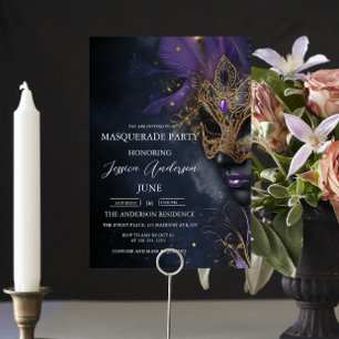 Convites Aniversário do Partido Mascarada das Escuras e Rox