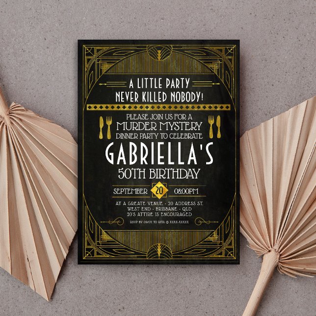 Convites Aniversário do Partido Mistério do Assassinato (Criador carregado)