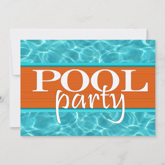 Convites Aniversário do Partido piscina (Frente)