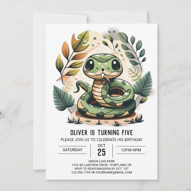 Convites Aniversário do Partido Woods Pythday (Frente)