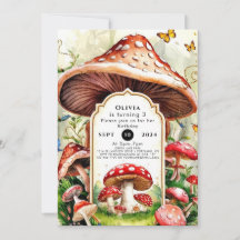Aniversário do Pastel Boho Mushroom