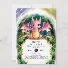 Convites Aniversário do Pastel Majestexpressas Dragon