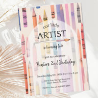 Aniversário do Pequeno Artista Pastel Pastel Crayo