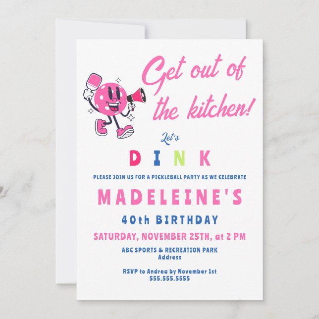 Convites Aniversário do Pickleball (Frente)