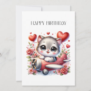 Convites Aniversário do Piloto de Gatinhos