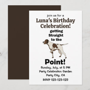 Convites Aniversário do Pointer Inglês: Vá Direto ao Ponto