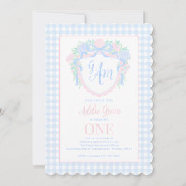 Convites Aniversário do Primeiro Aniversário do Crest de Aq