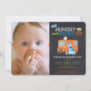 Convites Aniversário do Quadro do Caminhão de Comida do Mon