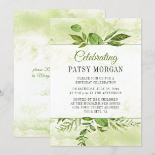 Convites Aniversário do Quebra de Cor de Água com Moldura