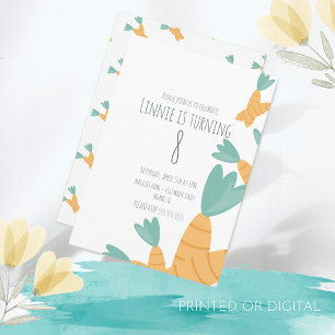 Convites Aniversário do Ramo de Cenoura de Páscoa