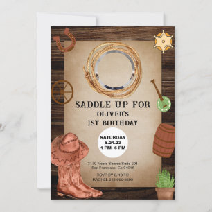 Convites Aniversário do Rodeo de Fotografias Personalizado