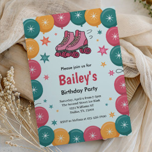 Convites Aniversário do Roller Retro