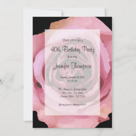 Convites Aniversário do Rosa Primavera Roxo Grande