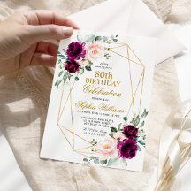 Aniversário do Rosa púrpura e rosa pincelado em qu