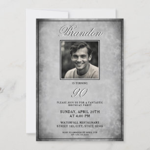 Convites Aniversário do Simples 90 de Fotografia de Imagem 