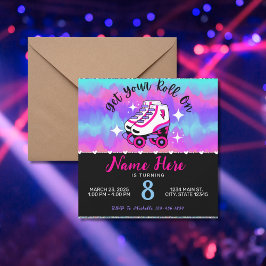 Convites Aniversário do Skate Roxo Rosa