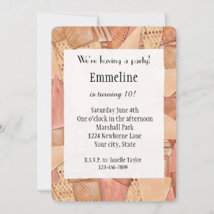 Convites Aniversário do sorvete Cones