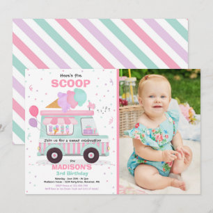 Convites Aniversário do Sorvete de Festa de aniversário d