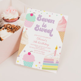 Convites Aniversário do sorvete e do Bolo