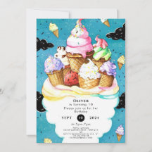 Aniversário do Sorvete Magnético Personalizado de 