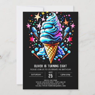 Convites Aniversário do Sorvete Moderno dos Watercolor Boys